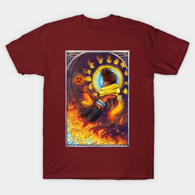 Fire T-Shirt by olgaandart